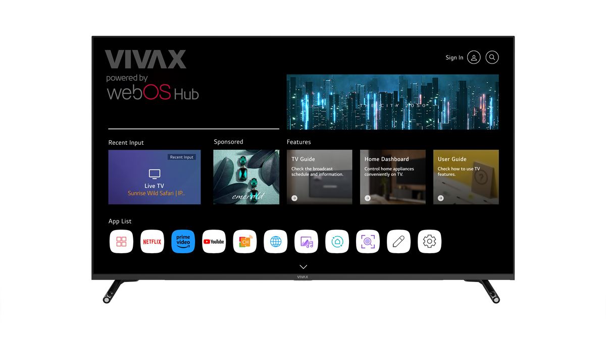 VIVAX Imago LED TV 50S60WO Frameless, 4K Ultra HD, WebOS Smart TV, HDR10, Magic Smart