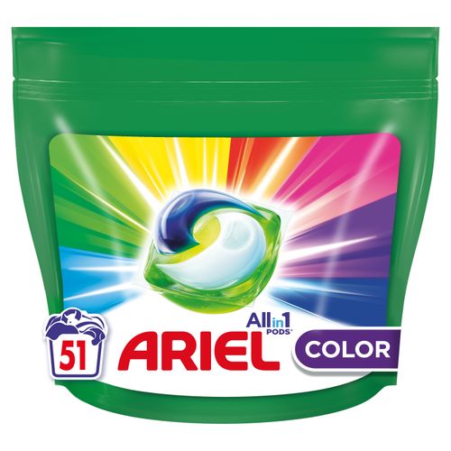 Ariel kapsule za pranje veša All in 1 COLORS, 51 kom.